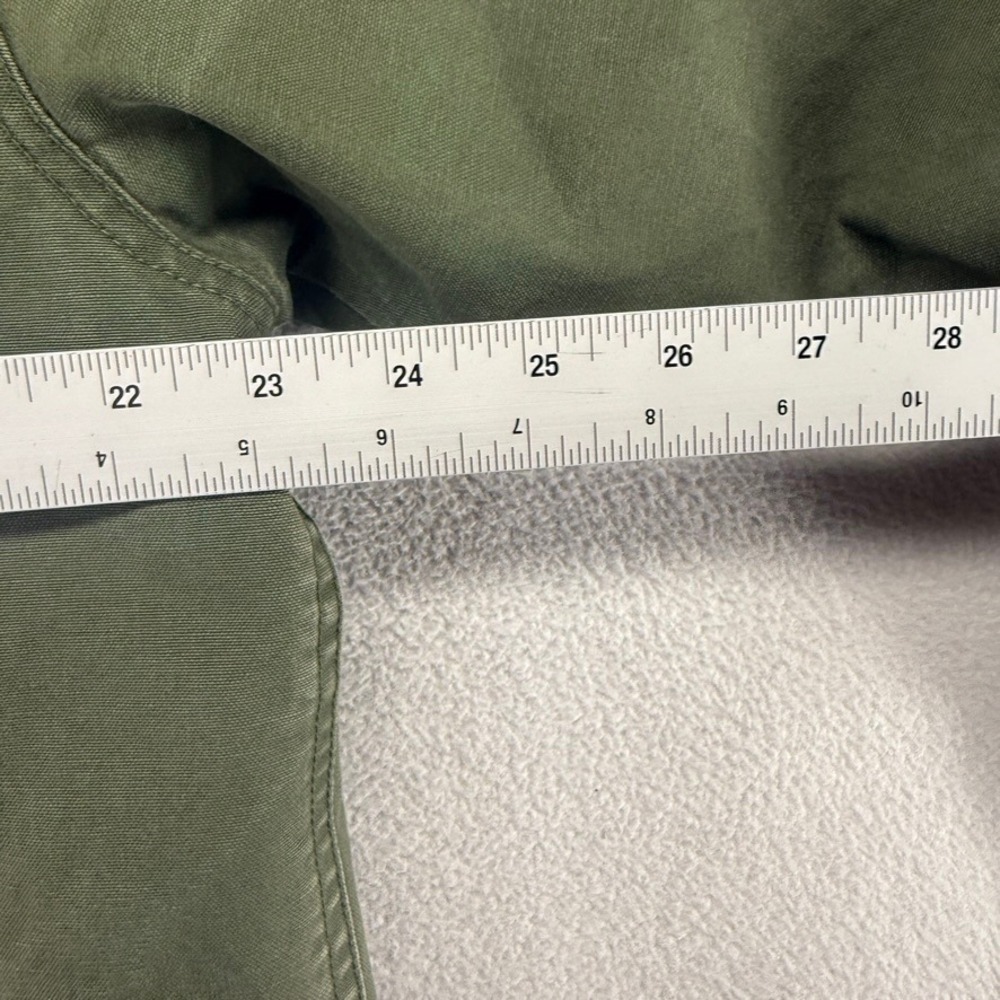 Vintage LL Bean Jacket Men's Medium Green Barn Coat Canvas Lined Distressed y2k - Picture 7 of 14
